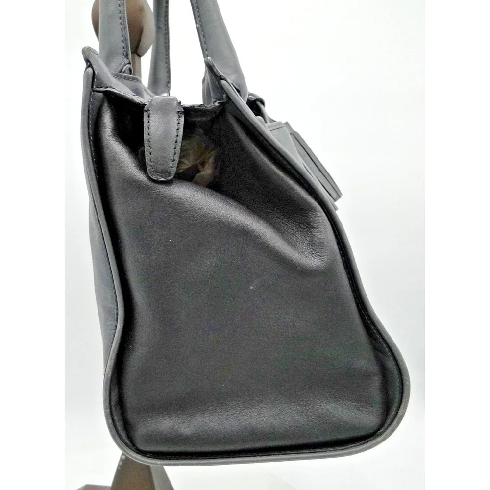 Coach Legacy Embossed‎ Leather Chelsea Handbag 25828 Gray Black Carryall Quilted